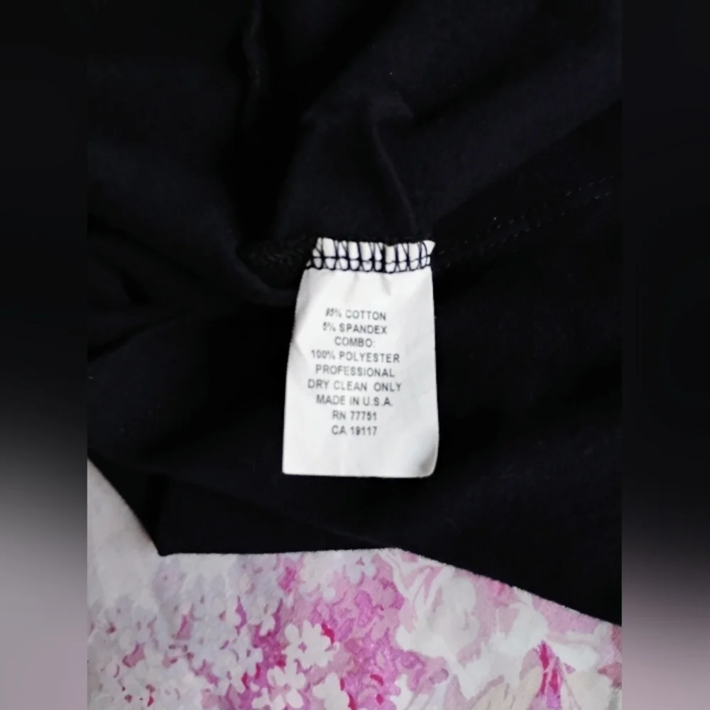 VINTAGE Betsey Johnson Black Dress w/Ruffles & Velvet Pink Hearts •SIZE SMALL 💕 - Picture 5 of 8